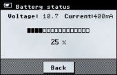 Display of the current battery levels, calculation of the remaining capacity Display of the current battery levels, calculation of the remaining capacity