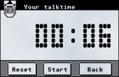One out of many features: The stopwatch keeps track of the talk time